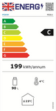 Polar C-Series Under Counter Display Fridge White 90Ltr