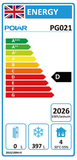 Polar G-Series Upright Freezer Black 600Ltr