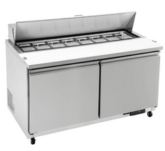 Polar U-Series Double Door Prep Counter Fridge 527Ltr