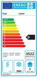 Polar U-Series Energy Efficient Double Glass Door Upright Storage/Display Freezer