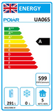 Polar U-Series Triple Door Counter Fridge with Upstand 417Ltr