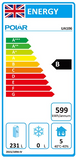 Polar U-Series Triple Door Slimline Counter Fridge 231Ltr
