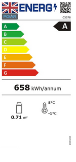 Polar C-Series 68Ltr Energy Efficient Display Fridge White
