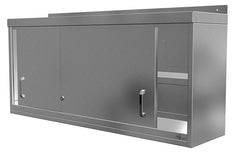 Quick Service Stainless Steel Lockable Wall Cupboards – Sliding Doors