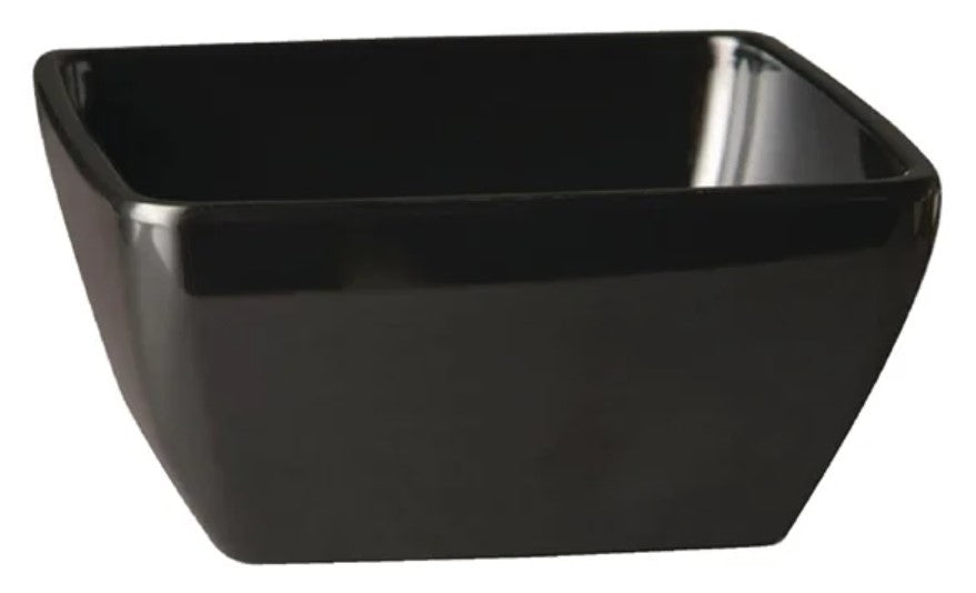APS Pure Melamine Black Square Bowl 125mm product image