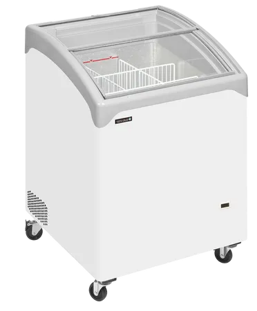 Tefcold NIC101SCEB /IRL 130 Ltr Curved Glass Lid Chest Freezer
