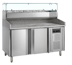 Tefcold PT1200 + GVC38-150 Two Door Pizza Prep Counter