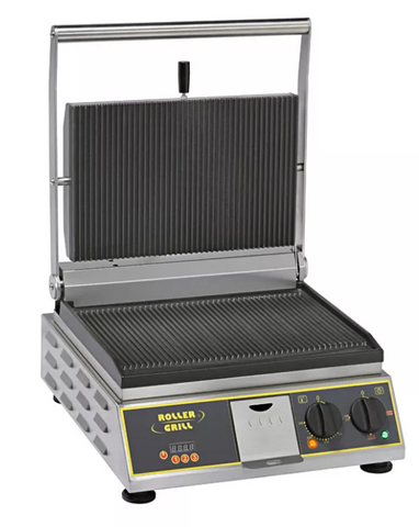 Roller Grill PREMIUM VC L Ceramic Contact Grill - Flat Bottom & Ribbed Top