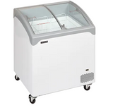 Tefcold NIC201SCEB 185 Ltr Sliding Curved Glass Lid Chest Freezer