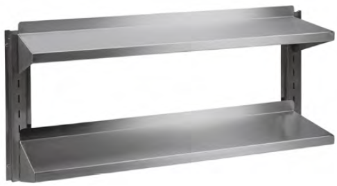 EAIS Stainless Steel Solid Wall Shelves With Battens - 400mm Deep