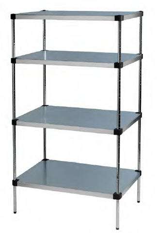 EAIS EZ Store 4 Tier Galvanised Solid Shelving - 1800mm High