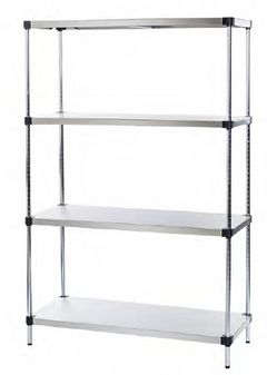 EAIS EZ Store 3-Tier Stainless Steel Solid Shelving 1650mm