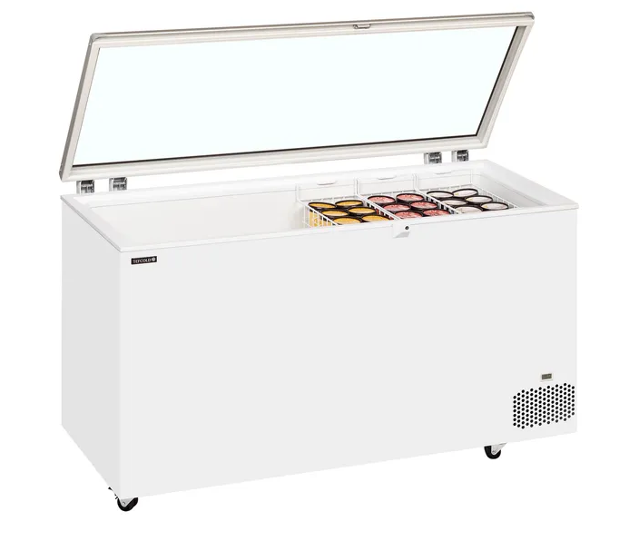 Tefcold ST401 401L Hinged Glass Lid Chest Freezer - Advantage Catering Equipment