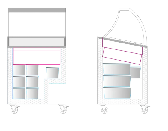 Tefcold IC201SCE + CANOPY 176 Ltr Scoop Ice Cream Display - Advantage Catering Equipment