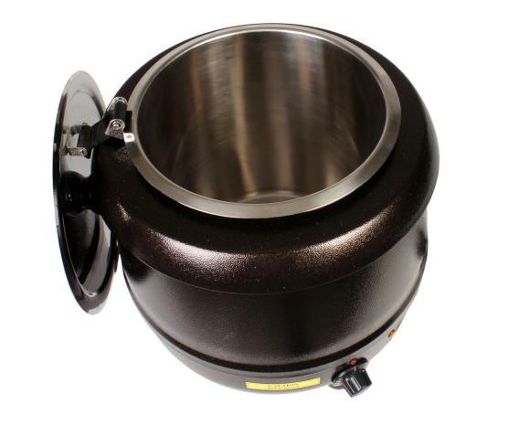 Thunder Group SEJ32000C Brown 10 1/2 QT Stainless Steel Soup Warmer - Advantage Catering Equipment