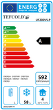 Tefcold UF200VS 200 Ltr Single Door Undercounter Freezer