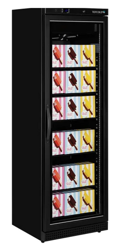 Tefcold UF400VGB 400 Ltr Single Glass Door Display Freezer