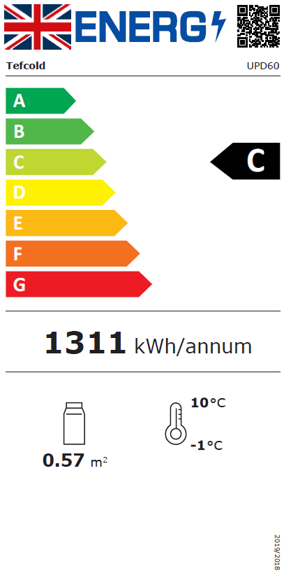 Tefcold UPD60 60 Ltr Glass Display - Advantage Catering Equipment