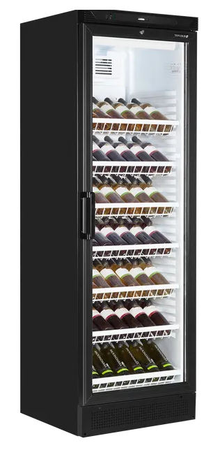 Tefcold FS1380WB Single Glass Door Wine Merchandiser 78 Bottle - Advantage Catering Equipment