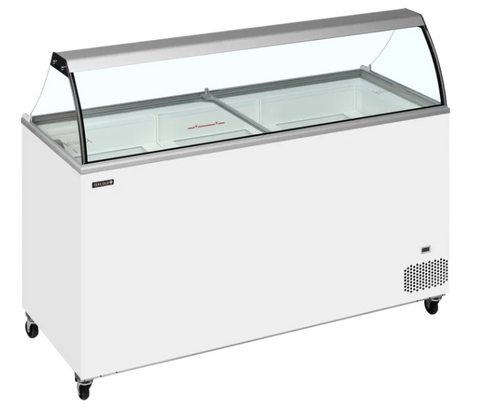 Tefcold IC501SC + CANOPY 491 Ltr Scoop Ice Cream Display with Canopy