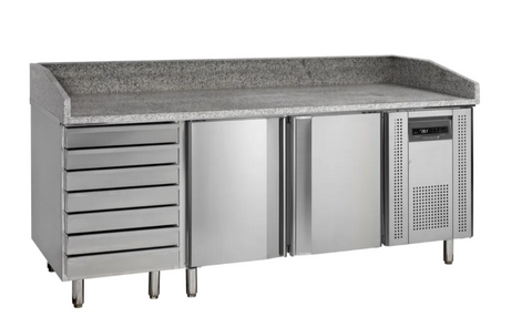 Tefcold PT1310 390 Ltr Three Door Pizza Prep Counter