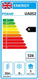 Polar U-Series Double Door Upright Fridge 1300Ltr
