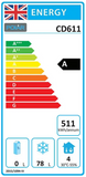 Polar C-Series Under Counter Freezer White 140Ltr