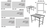 Quick Service Stainless Steel Wall Bench with Void