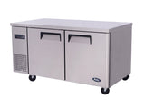 Atosa YPF9027GR 270 Ltr Two Door Prep Counter Freezer