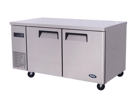 Atosa YPF9037GR 370 Ltr Two Door Prep Counter Freezer