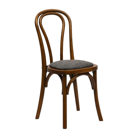 Hoop Back Dining Chair in Weathered Oak with Shetland Smoke Seat (Pack of 2)