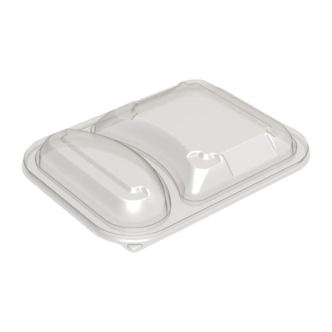 Faerch Hot Deli Deluxe 2 Compartment Takeaway Container Lids (Pack of 365)