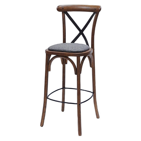Bristol Bar Chair in Vintage with Shetland Smoke Seat