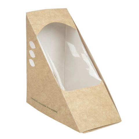Vegware Compostable Kraft Sandwich Wedges product image
