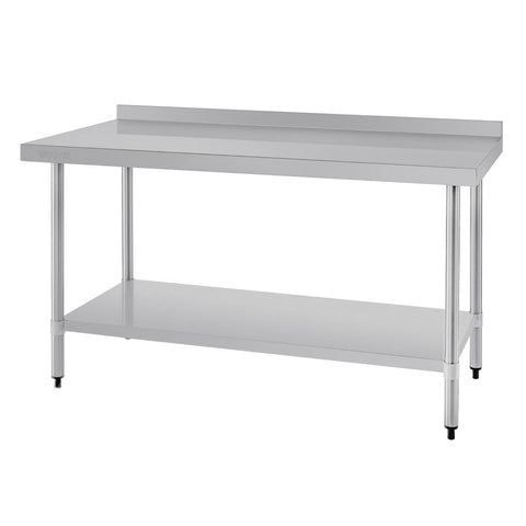 Vogue Stainless Steel Prep Table with Upstand product image