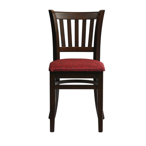 Manhattan Dining Chair in Dark Walnut with Shetland Scarlett Seat (Pack of 2)
