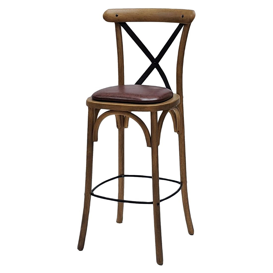 Bristol Bar Chair in Weathered Oak with Bison product image