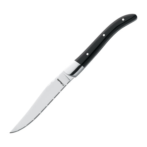 Amefa Royal Serrated Steak Knife Black (Pack of 6)
