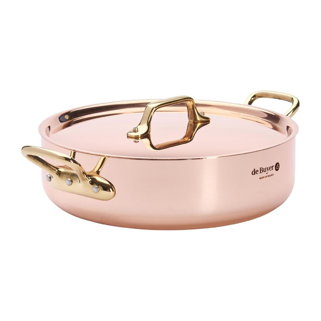 De Buyer Inocuivre Saute Pan with Lid Brass product image