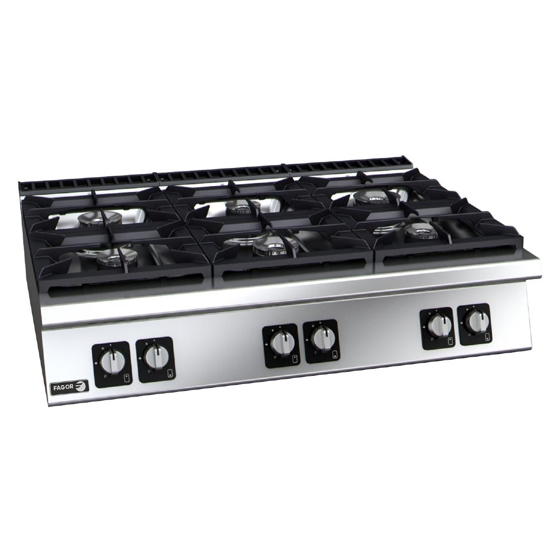 Fagor 900 Series 6 Burner Countertop Gas Hob product image