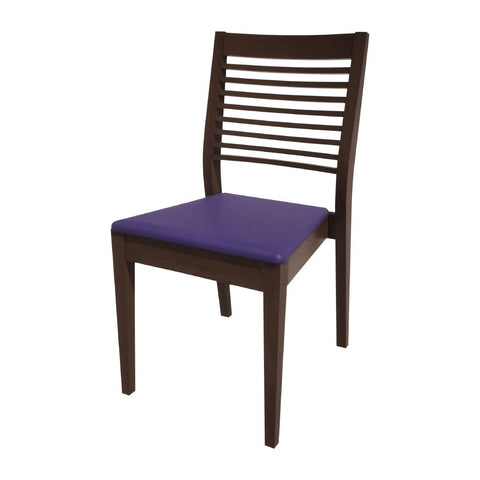 Bolero Bespoke Marty B Stacking Chair in Blue/Wenge