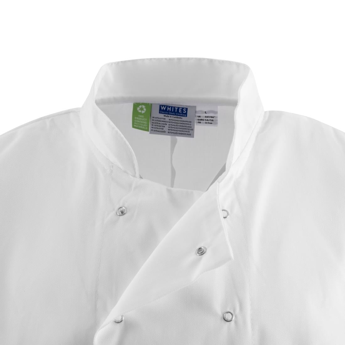 Whites Boston Unisex Chef Jackets White M (5 Pack)
