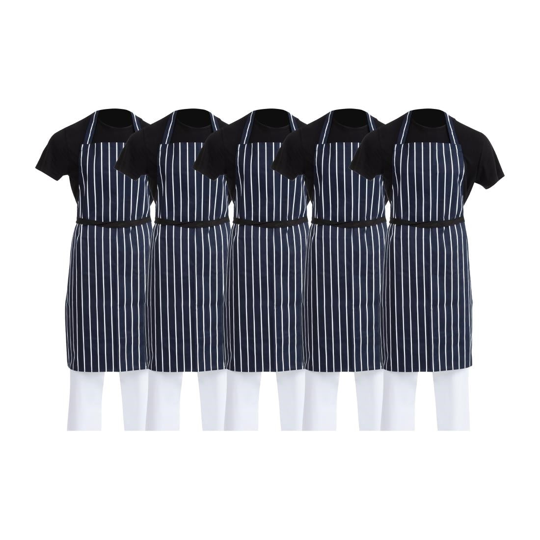 Whites Butchers Stripe Bib Aprons Blue/White product image