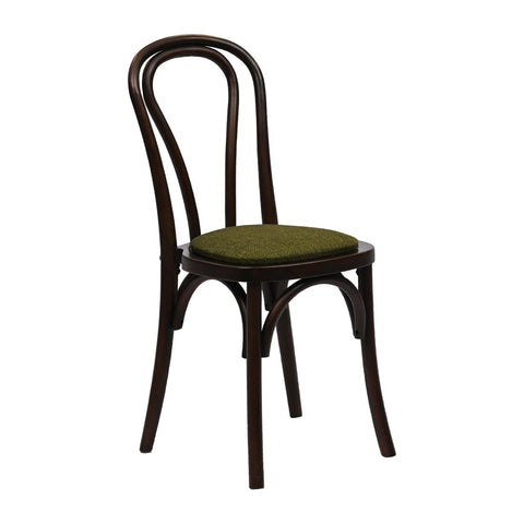 Hoop Back Dining Chair in Dark Walnut with Shetland Forest Seat (Pack of 2)
