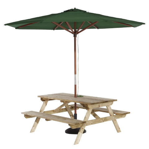 Rowlinson Picnic Table 5ft with Green Parasol product image