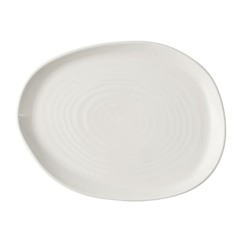 Churchill Envisage Natural White Organic Oblong Plates 260x200mm (6 Pack)