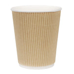 Fiesta Recyclable Coffee Cups Ripple Wall Kraft 225ml / 8oz product image