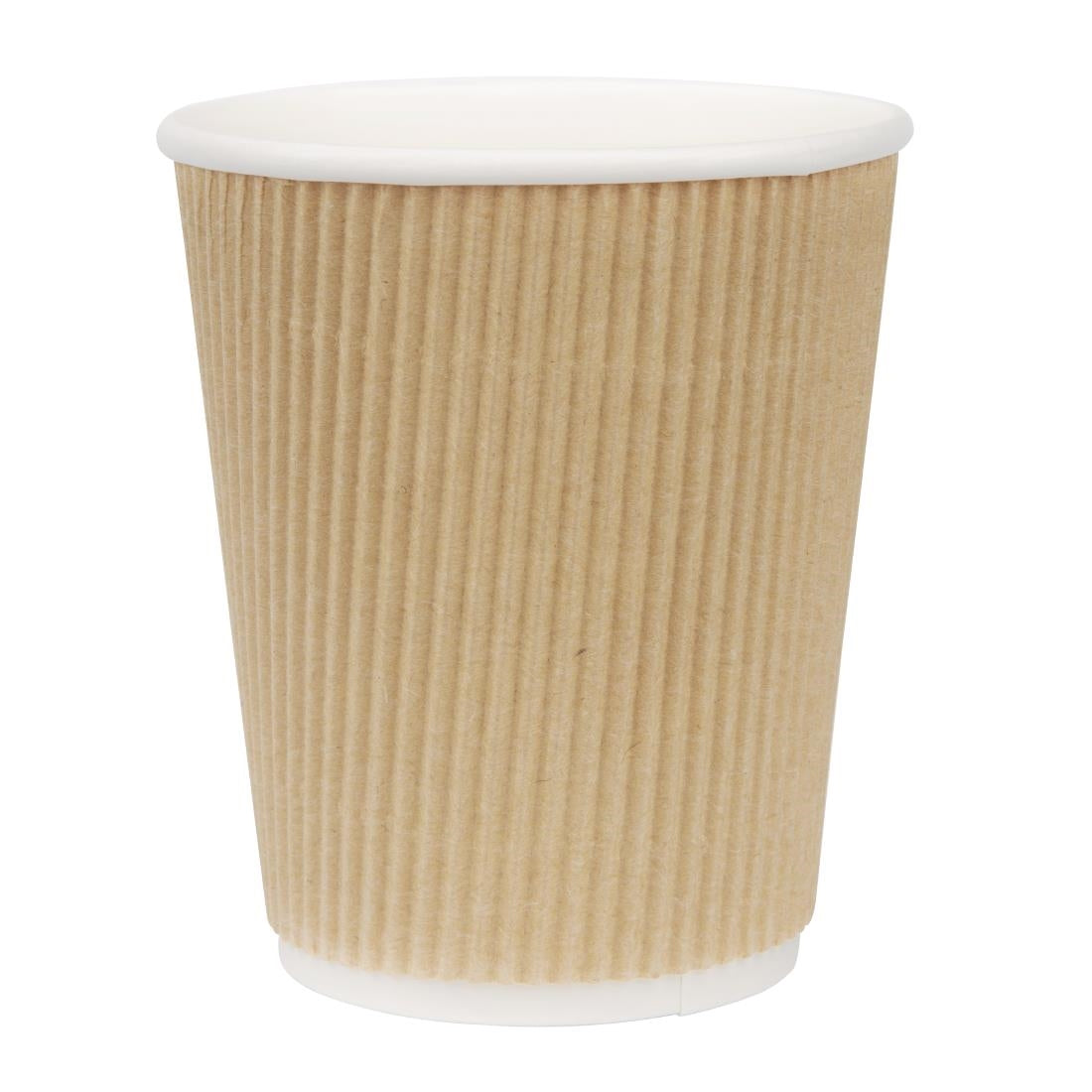 Fiesta Recyclable Coffee Cups Ripple Wall Kraft 225ml / 8oz product image