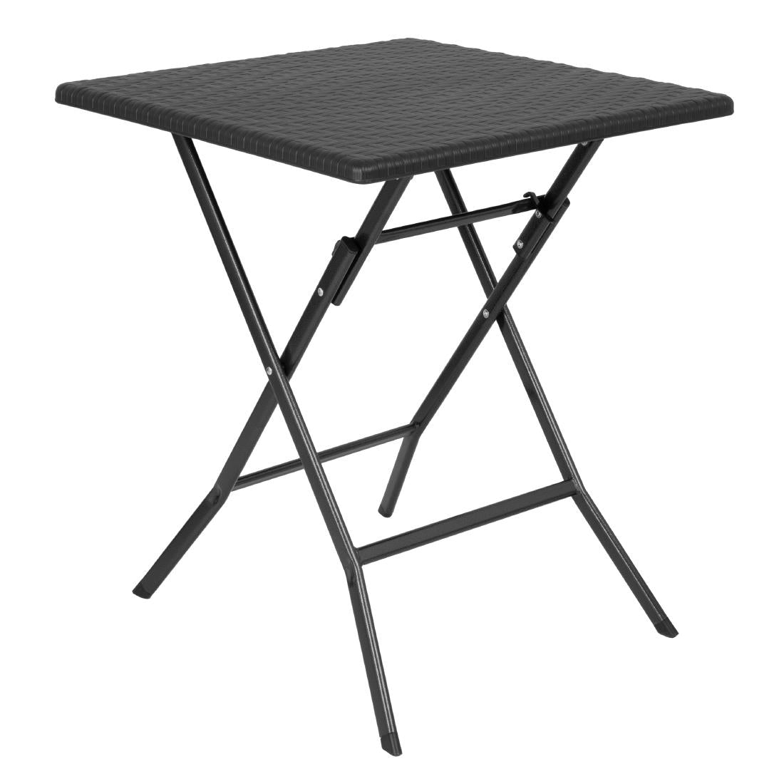 Bolero Square Folding Table Black 620mm product image