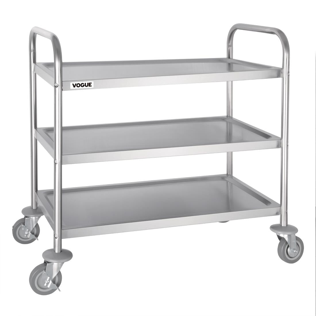 Vogue Stainless Steel 3 Tier Clearing Trolley product image